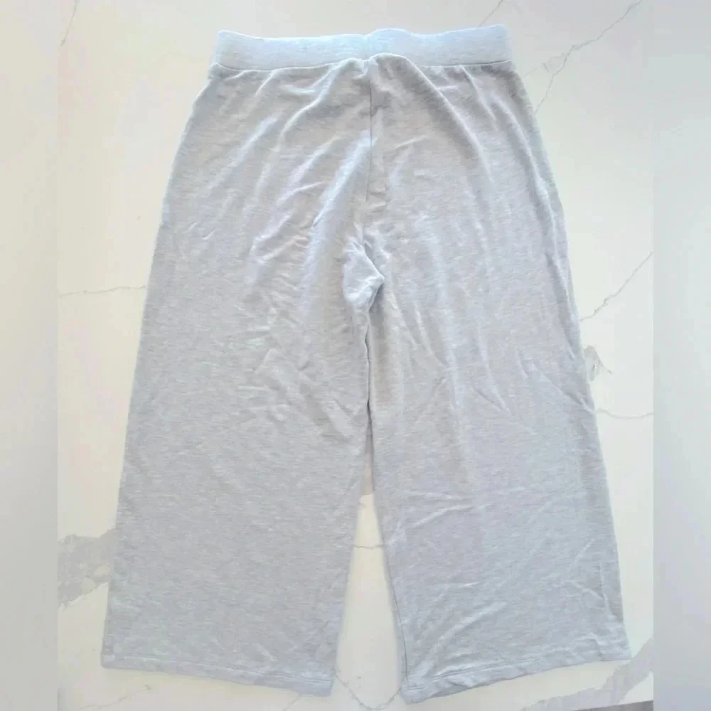 Talbots Womens Cozy Soft Culottes Lounge Pants Wide Leg Grey Modal/Spandex S NWT